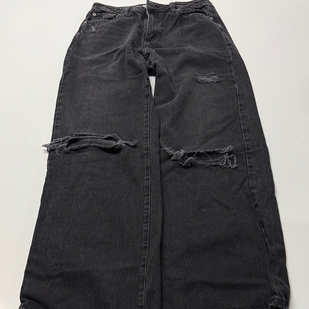 Garage Black jambe large Wide Leg Denim